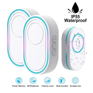 Wireless Doorbell Waterproof White Color Home Welcome Doorbell Chord Music Smart Home Doorbell 39 Song Melodies US EU Plug
