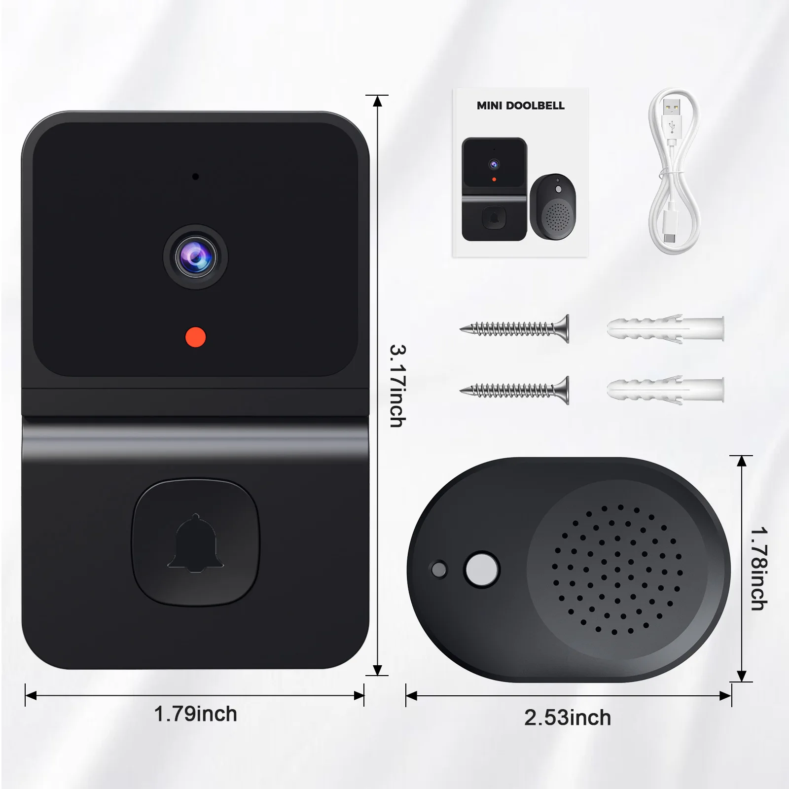 Wireless Doorbell WiFi Outdoor HD Camera Security Door Bell Night Vision Video Intercom Voice Change For Home Monitor Door Phone - Image 5