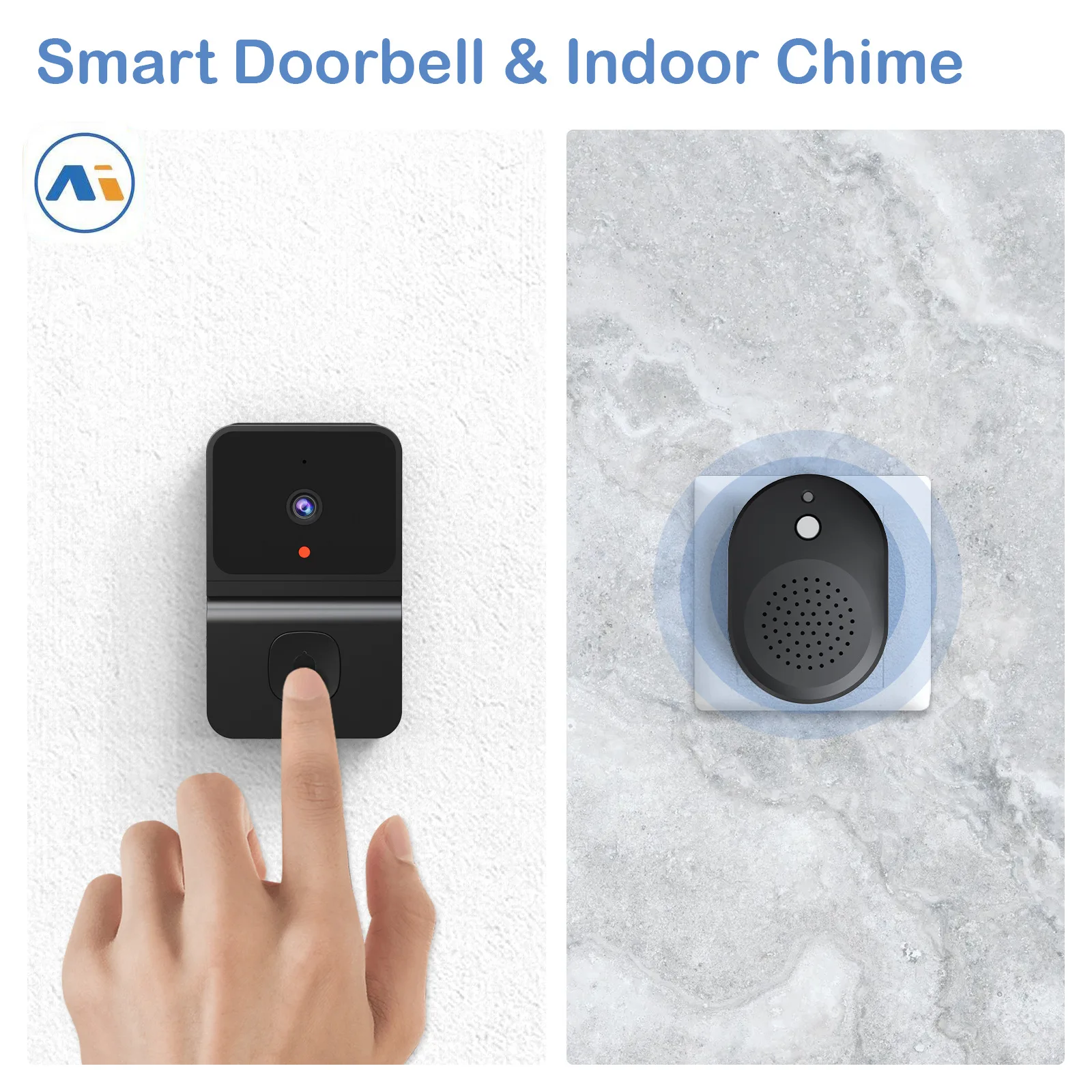 Wireless Doorbell WiFi Outdoor HD Camera Security Door Bell Night Vision Video Intercom Voice Change For Home Monitor Door Phone - Image 3
