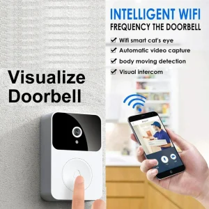 Wireless WiFi Video Doorbell for Home Security - HD Camera, Night Vision, Two-Way Intercom & Voice Change Feature