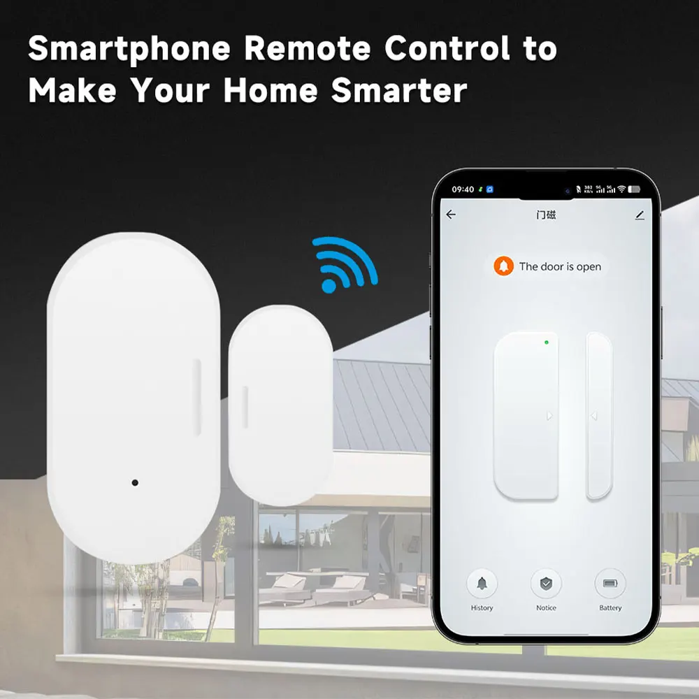 Wireless Zigbee2MQTT 3.0 Door Window Sensor Smart Home Alarm Contact Sensor for Home Security - Image 2