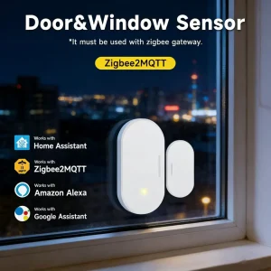 Wireless Zigbee2MQTT 3.0 Door Window Sensor Smart Home Alarm Contact Sensor for Home Security