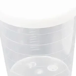 With White Lids Cap Clear Container For Baking Beaker Liquid Measure Jug Cup Containe 10Pcs 30ml Medicine Measuring Measure Cups