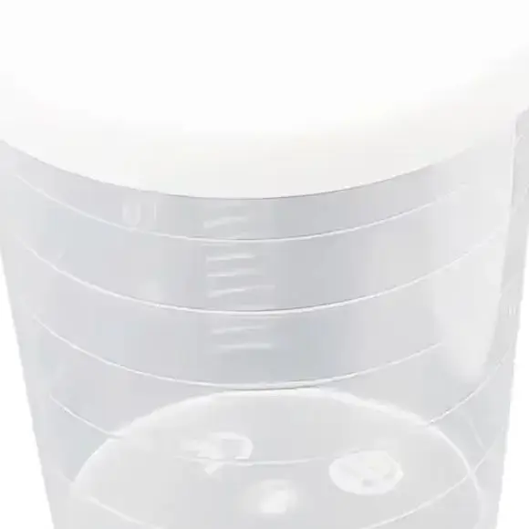 With White Lids Cap Clear Container For Baking Beaker Liquid Measure Jug Cup Containe 10Pcs 30ml Medicine Measuring Measure Cups