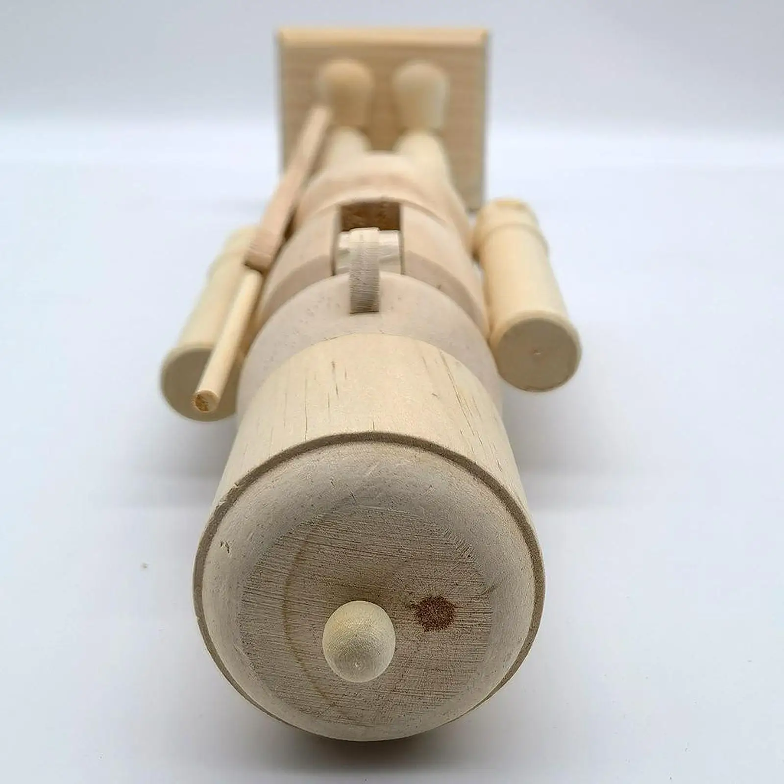 Wood Nutcracker Figurines Puppet Toy 38cm DIY Blank Unpainted Nutcracker for Arts Project Christmas Craft Supplies Table Decor