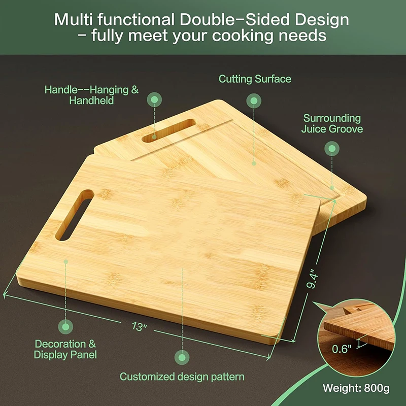Wooden Cutting Board Kitchen Cutting Board For Meat Totally Bamboo Food Cutting Table Thickened Fruit Vegetables Chopping Panel - Image 5