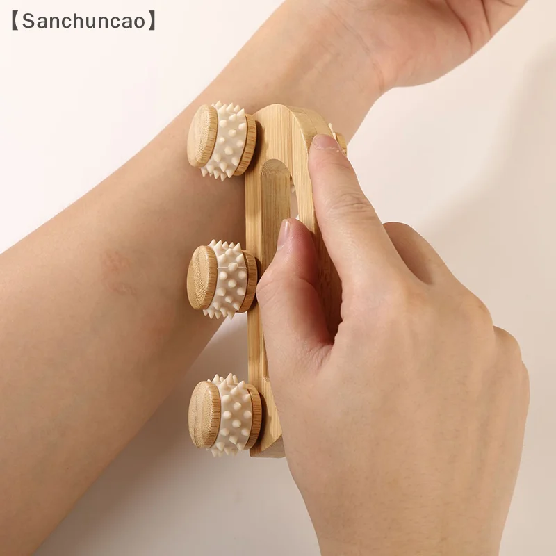 Wooden Massage Roller Tool, Manual Wooden Massager, Wood Back Massage Roller For Neck Leg Back Deep Tissue Muscle Massage - Image 3