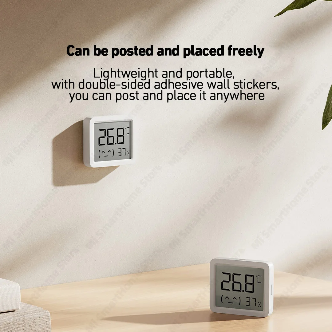 Xiaomi Mi Smart Temperature and Humidity Monitor 3 Mini Bluetooth Electric Digital Hygrometer Humidity Meter For Mi Home APP - Image 2