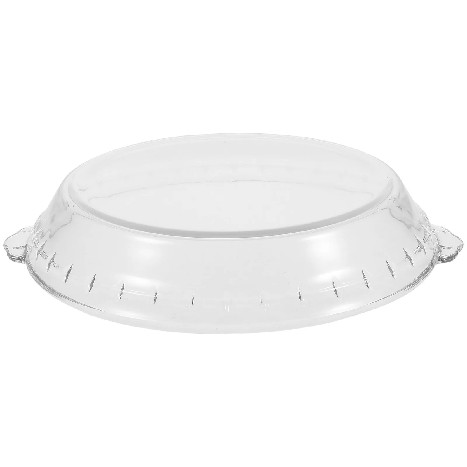 heat-resistant Glass Cover To Prevent Splatters Microwave Oven Glass Pie PanNon-Stick Pie Plate With Soft Wave Edge Fish Steamer - Image 2