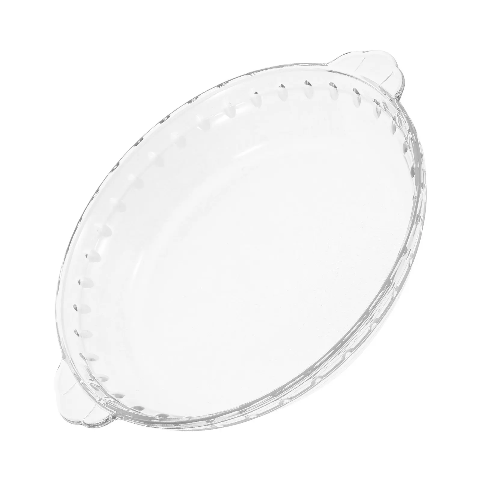 heat-resistant Glass Cover To Prevent Splatters Microwave Oven Glass Pie PanNon-Stick Pie Plate With Soft Wave Edge Fish Steamer - Image 5