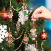 high quality 12pcs new christmas candy nutcracker flat hanging xmas tree hanging ornament christmas decoration for home gift