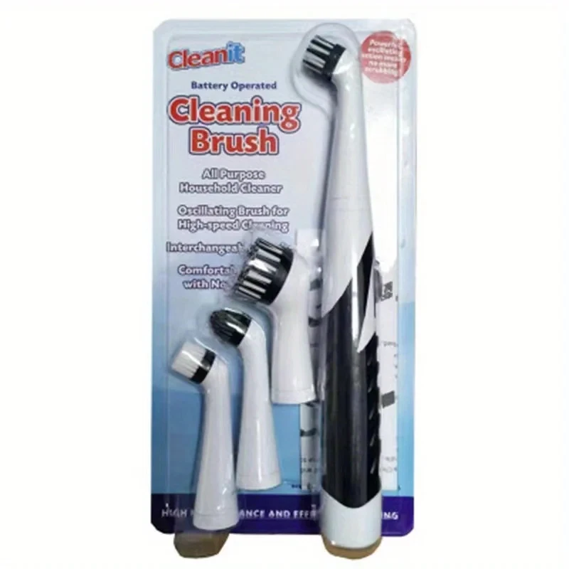 leaning brush Cleaning Tool With 4 Brushes Multifunctional Electric Cleaning Brush Cleaning Supplies - Image 2