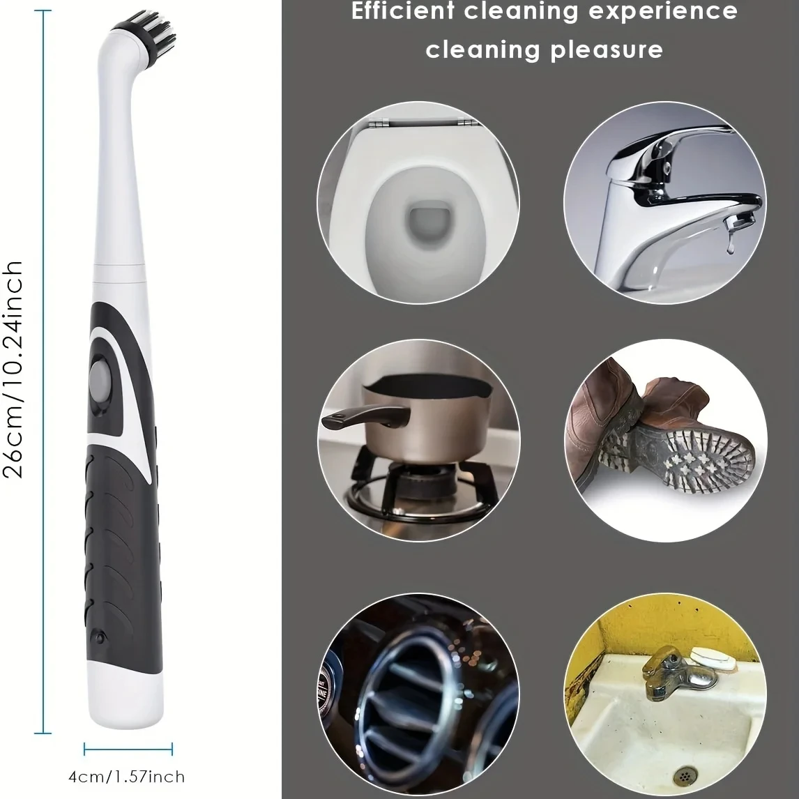 leaning brush Cleaning Tool With 4 Brushes Multifunctional Electric Cleaning Brush Cleaning Supplies - Image 3
