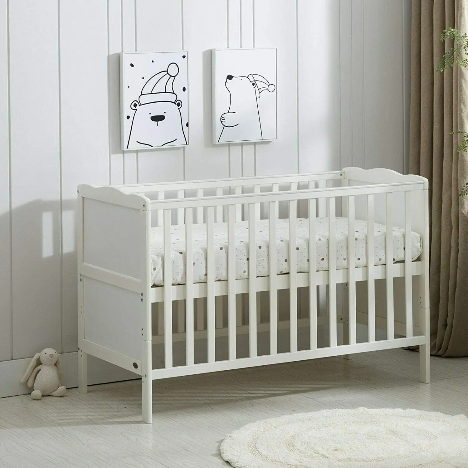 mcc direct Wooden Baby Cot Bed & Drawer & Aloe Vera Mattress (Orlando Drawer) - Image 5