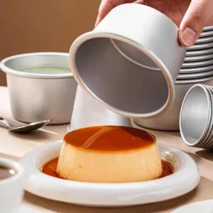 【S】4Pcs Cake Bake Pan Non-Stick 3.7inch Round Cake Tin Aluminum Alloy Cake Mold Pan Reusable Heavy Duty Cake Bakeware