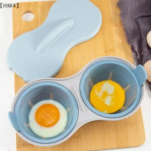 〔HM4〕Silicone Egg Cooker 1/2 Cavity Microwave Egg Poacher For Boiled Eggs Poached Eggs Kitchen Cooking Gadgets Poached Egg Cup