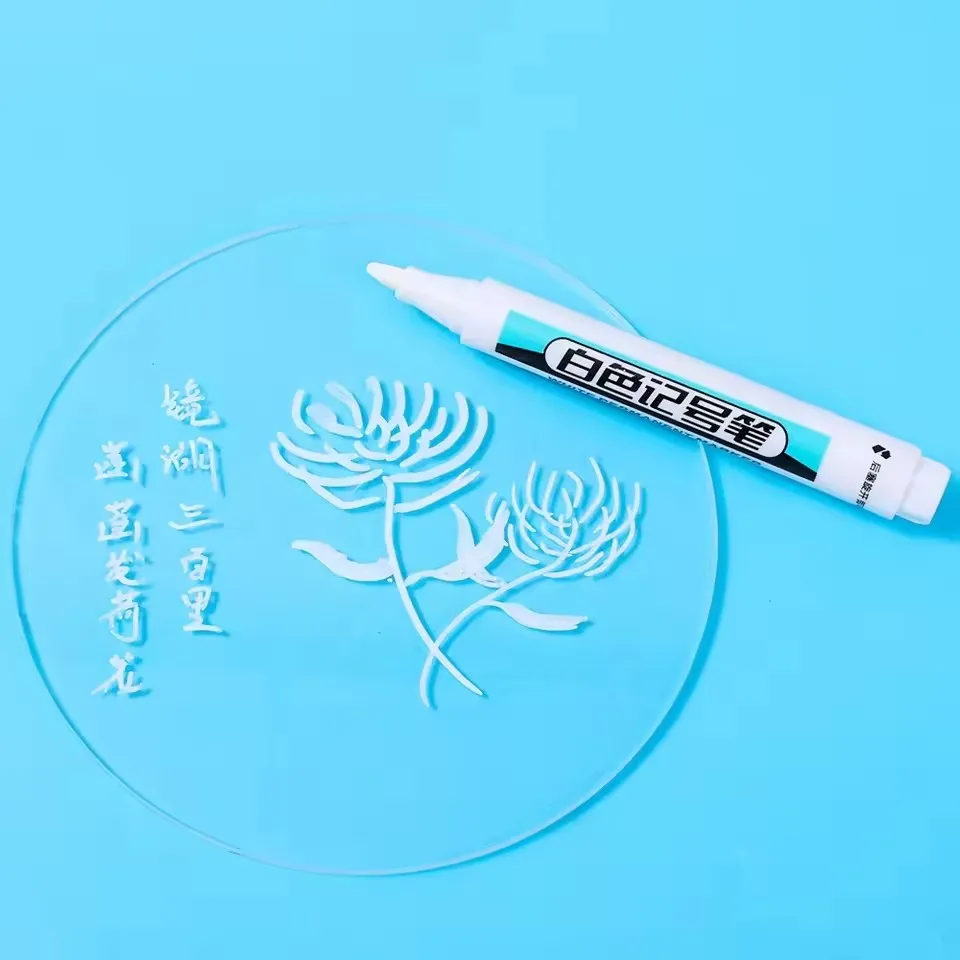 0.7/1.0/2.5MM White Permanent Marker Pens Markers Paint Pen For Wood Plastic Leather Glass Stone Metal Art Painting Supplies - Image 5