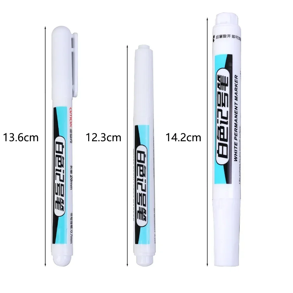0.7/1.0/2.5MM White Permanent Marker Pens Markers Paint Pen For Wood Rock Plastic Glass Stone Meta Canvas Ceramic Art Supplies - Image 6