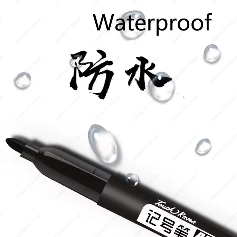 1-100Pcs Waterproof Oil-based Marker Pen Quick Dry Black Blue Red Ink Permanent for Metal Glass Stationery Art School Supply - Image 2