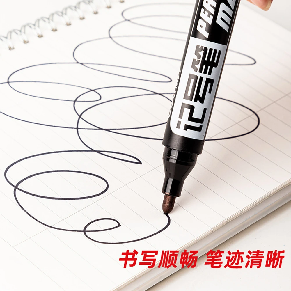1-100Pcs Waterproof Oil-based Marker Pen Quick Dry Black Blue Red Ink Permanent for Metal Glass Stationery Art School Supply - Image 6