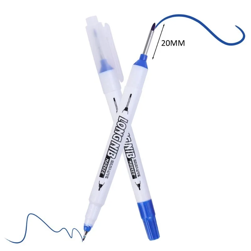 1-3PCS 20mm Deep Hole Long Nib Head Markers Bathroom Woodworking Decoration Permanent Marker Pencil Tools Metal Perforating Pen - Image 2