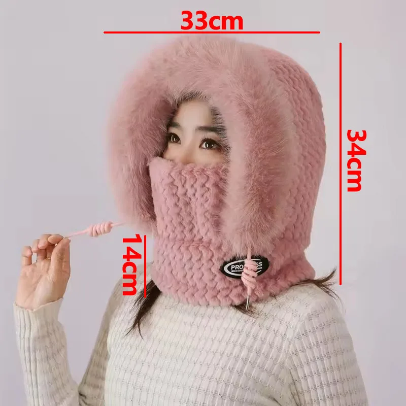 1-5PCS Women Windproof Winter Riding Hat with Scarf Mask Hood Ear Cover Thick Thermal for Electric Scooter Cycling Outdoor - Image 6
