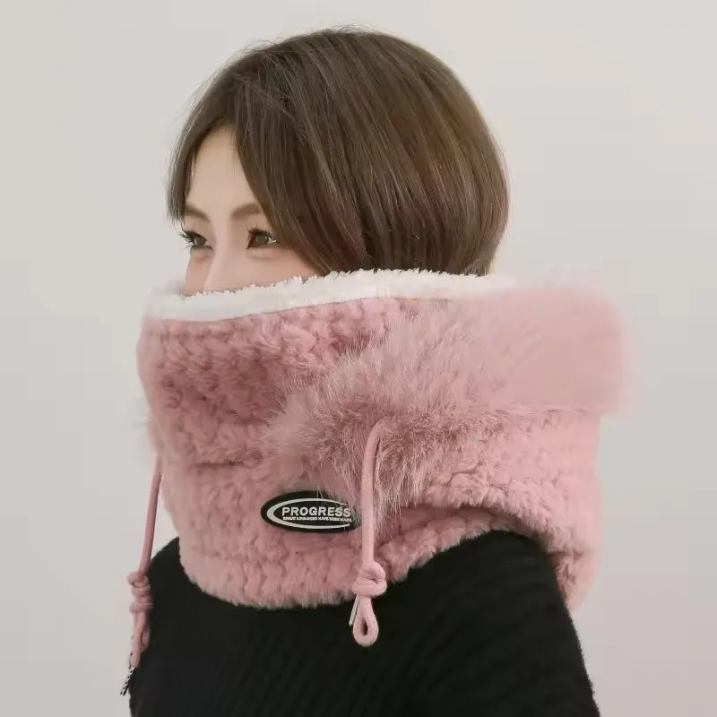 1-5PCS Women Windproof Winter Riding Hat with Scarf Mask Hood Ear Cover Thick Thermal for Electric Scooter Cycling Outdoor - Image 4