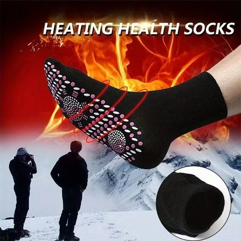1-5Pairs Instant Warmth Self Heating Socks Unisex Foot Warmers Machine Washable for Cold Weather Office Skiing Portable Heater - Image 3