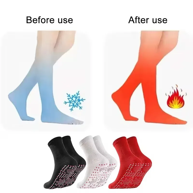 1-5Pairs Instant Warmth Self Heating Socks Unisex Foot Warmers Machine Washable for Cold Weather Office Skiing Portable Heater - Image 4