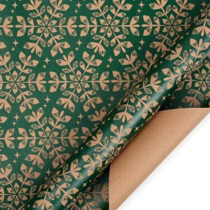 1 Roll Christmas Wrapping Paper Kraft Wrapping Paper Vintage Classic Brown Gift Wrapping Paper for Xmas New Year Winter Holiday