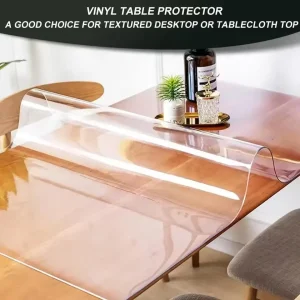 1.0mm Soft Glass Tablecloth Transparency PVC Table Cloth Waterproof Oilproof Kitchen Dining Table Cover for Rectangular Table