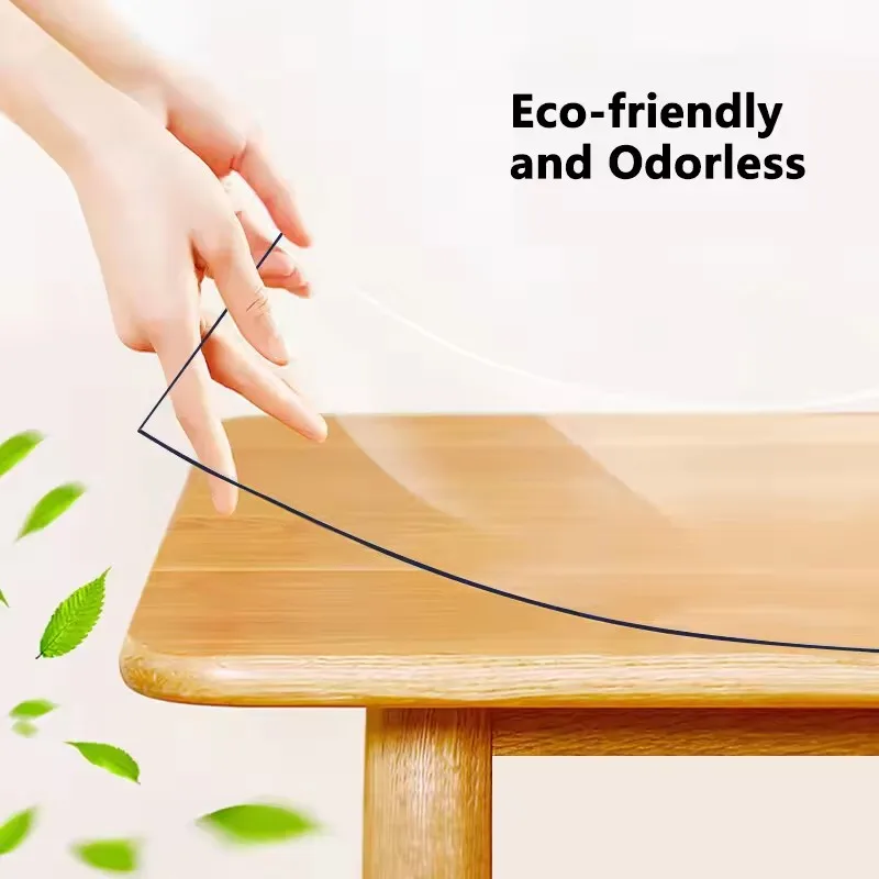 1.0mm Soft Glass Tablecloth Transparency PVC Table Cloth Waterproof Oilproof Kitchen Dining Table Cover for Rectangular Table - Image 6