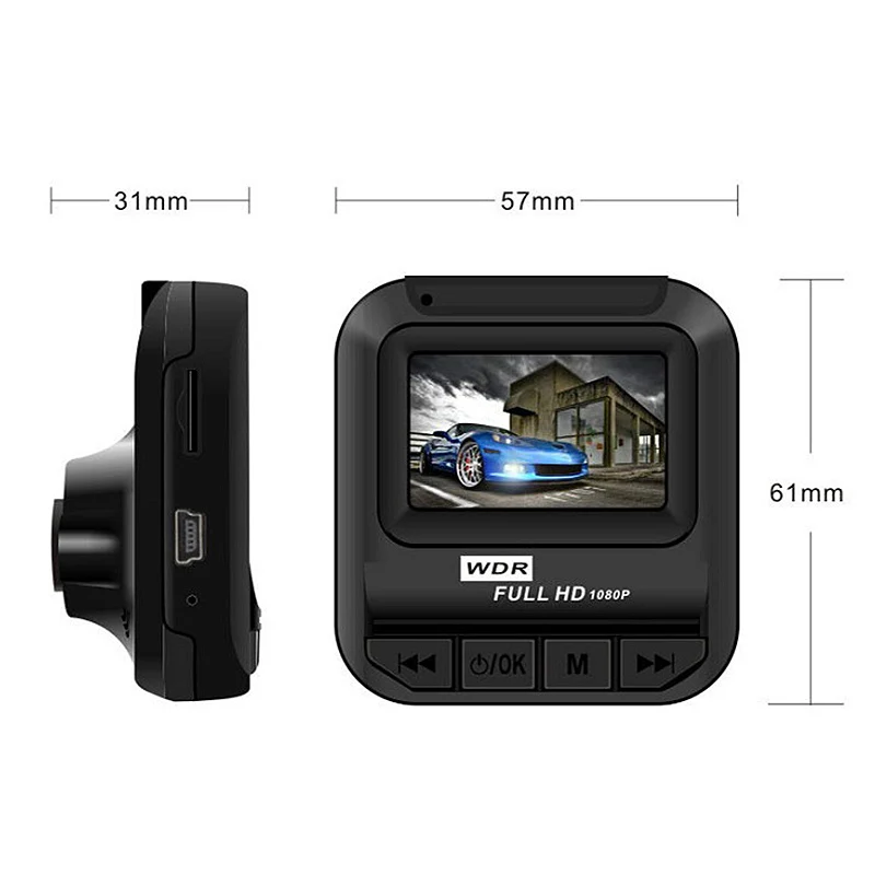 1.5in Display Mini Car DVR Recorder Dash Cam Video Camera Night Vision WDR Full HD 1080P Loop Recording Dashcam Support G-sensor - Image 2