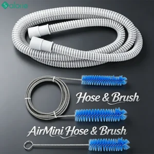 1.8m AirMini CPAP Replacement Hose & Cleaning Brush CPAP Flexible Tubing Hose Brush for Sleep Apnea Therapy Essential CPAP Kit