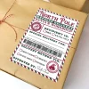 10 Pcs North Pole Delivery Gift Labels – Christmas Holiday Package Stickers with Fill-In To/From & Delivery Method Fields