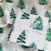 10 Sheets/Pack Christmas Tree Tissue Paper Colorful Lights Christmas Tree Pattern Gift Wrapping Paper Xmas Gift Box Decoration