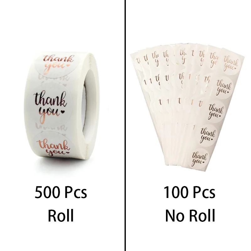 100-500 Pcs 1.5inch/3.8cm Round Laser Merry Christmas Thank You Gift Seal Sealing Stickers with Waterproof Holiday Label Gift - Image 5