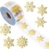 100-500pcs 1 inch Round Transparent Merry Christmas Stickers Holiday Stickers For Christmas Decor Wedding Party Cards