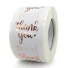 100-500pcs Rose Gold Foil 'Thank You' Stickers for Small Business Gift Seal Shipping Labels Envelope Decoration