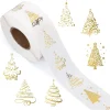 100-500pcs Transparent Christmas Tree Stickers Party Christmas Gift Wrapping Label Children Scrapbook Stationery Stickers