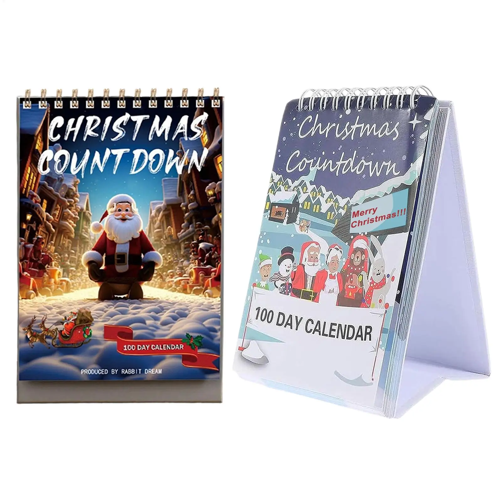 100 Day Christmas Countdown 2026 Tear Off Desktop Advent Calendars Xmas Wall Calendars for Home Decor Desk Centerpiece