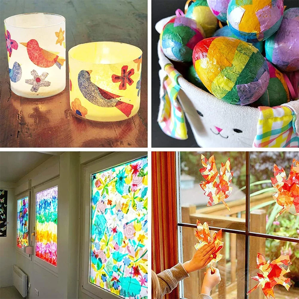 100 Sheets Tissue Paper 6 Assorted Colors for Gift Bags Packaging Floral Birthday Holidays Christmas Halloween and DIY Crafts - Image 5