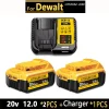 100% for Dewalt 20V Battery, 3AH 6AH 8AH 12AH Lithium Ion Battery, for Dewalt DCB200 DCB206 Power Tool Replacement Battery