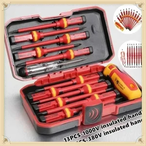 1000V Safety Insulated Screwdriver Kit 13Pcs Magnetic Pozidriv Torx Bits Professional Electrician Electrical Repair Hand Tools