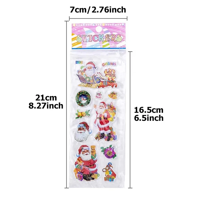 10/20/30Sheets Christmas Party Stickers Birthday Christmas Party Gathering Gift for Girl Boy Stationery Stickers Santa Claus TMZ - Image 2