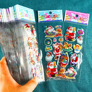 10/20/30Sheets Christmas Party Stickers Birthday Christmas Party Gathering Gift for Girl Boy Stationery Stickers Santa Claus TMZ