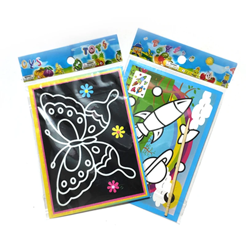 10/20pcs Scratch Painting Toys Children DIY Handmade Art Cartoon Pattern Brilliant Colors Drawing Toys Kids Birthday Gift TMZ - Image 6