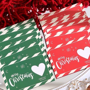 10Pcs/20Pcs Creative Merry Christmas Themed Lucky Scratch-Off Cards, Cute Cartoon Christmas Element Surprise Greeting Cards