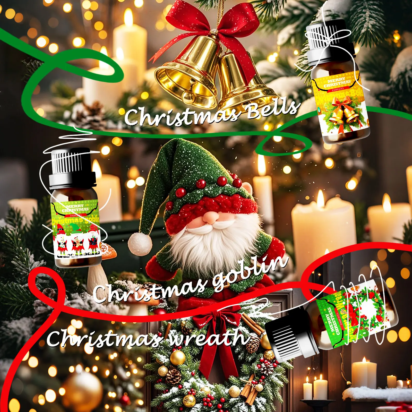 10ml Christmas Wreath Fragrance Oils Merry Christmas Aroma Oils Types DIY Christmas Gifts - Image 5