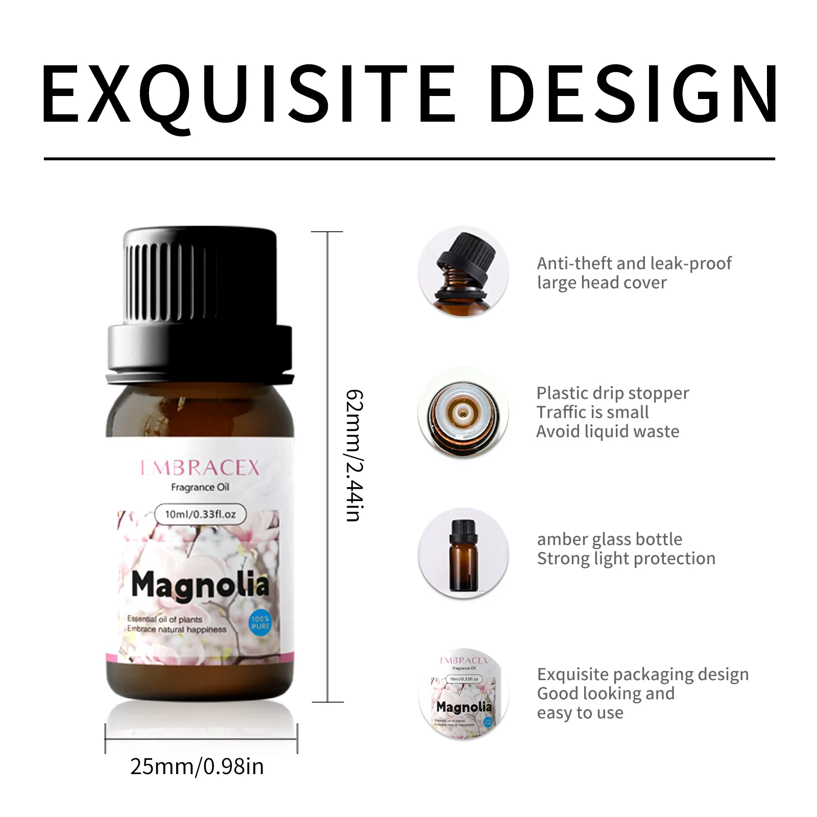 10ml Magnolia Fragrance Oils Long-Lasting Fragrance For Diffusers/Humidifier Candle Air Freshen Gifts - Image 4